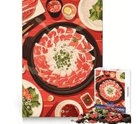 Festa Shabu-Shabu︰ Una delizia culinaria Puzzle da 1000 pezzi per adulti e ragazzi Allenamento mentale Antistress Divertente Chiusura sicura Regalo di Natale (50x75cm)