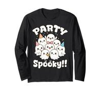 Festa spettrale Festeggiare Fantasmi Kawaii Halloween Maglia a Manica