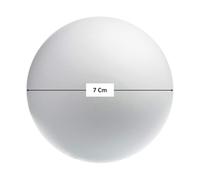 Festawow Palline in Polistirolo Bianche Varie Dimensioni, Sfera in Polistirolo Palla in Polistirolo Bianca da Decorare, Palle di Natale Personalizzabili (1, Ø 7 Cm)