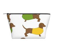 Feste con cani bassotti, Borsa da toilette Borsa per trucco Borsa per cosmetici Borsa da toilette da viaggio portatile