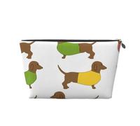 Feste con cani bassotti, Borsa da toilette Borsa per trucco Borsa per cosmetici Borsa da toilette da viaggio portatile
