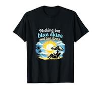 Feste permanenti per Le Vacanze con Cielo Blu e Linee abbronzanti Maglietta