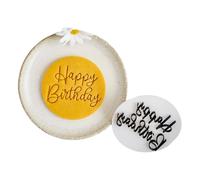 Festeggia il compleanno con stampi per biscotti inglesi con scritta "Happy Birthday", per pasta di zucchero e pasta di zucchero, per pasticceria a casa