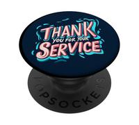 Festeggia il coraggio con un ringraziamento per il tuo vestito di servizio PopSockets PopGrip Adesivo