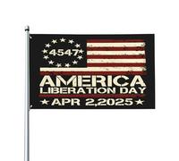Festeggia il Giorno della Liberazione Americana con questo striscione con bandiera da 4x6 piedi, perfetto per decorare il cortile o il giardino.