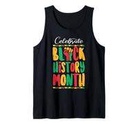 Festeggia Il Mese della Storia Nera Pugno Uomini africani Donne Bambini Canotta