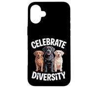 Festeggia la diversità Labrador Dog Custodia per iPhone 16 Plus