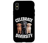 Festeggia la diversità Labrador Dog Custodia per iPhone X/XS