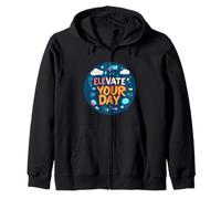 Festeggia l'ottimismo con Questo Outfit di Design Elevate Your Day Felpa con Cappuccio