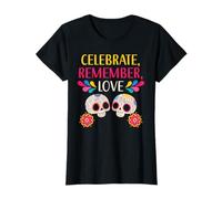 Festeggia Ricorda Amore Dia de Muertos Maglietta