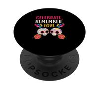 Festeggia Ricorda Amore dia de muertos PopSockets PopGrip Adesivo