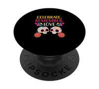 Festeggia Ricorda Amore dia de muertos PopSockets PopGrip Adesivo