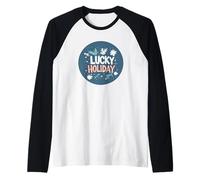 Festeggia una festa fortunata con vibrazioni divertenti Maglia con Maniche Raglan