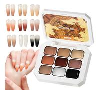 Fester Gelnagellack - 9 Farben Halb-Fester UV Gel Nagellack Mit Schnelltrocknender Formel | Kratzfestes Farbgel Für Maniküre Salon & Zuhause | Langanhaltender Hochglanz Für Nägel