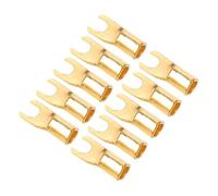 FESTFENDS 10 Pezzi Connettori Terminali a Forcella a Forma di U per Altoparlanti Auto, Materiali in Rame e Alluminio, Compatibilità Ampia e Installazione Facile per Impianti Audio in Auto