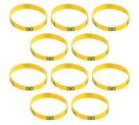 FESTFENDS 12 braccialetti sportivi in silicone per uomo e donna con bandiera da calcio, ideali per eventi e feste a tema calcistico, braccialetti patriottici per lo spirito di squadra e per