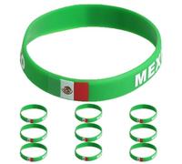FESTFENDS 12 braccialetti sportivi in silicone per uomo e donna con bandiera da calcio, ideali per eventi e feste a tema calcistico, braccialetti patriottici per lo spirito di squadra e per eventi