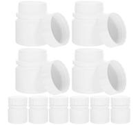 FESTFENDS 12 Pezzi Flaconi per Pillole in Hdpe da 30ml con Tappo a Vite, Bottiglie Leggere e Portatili per Contenitore Farmaci da Viaggio Bianco