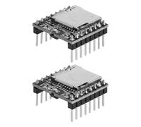 FESTFENDS 2 moduli DFPlayer Mini MP3 con volume regolabile, lettore di schede musicali, scheda di decodifica audio compatibile con schede e aperte e
