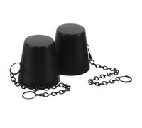 FESTFENDS 2 Pezzi Tappo Spegni Fiamma per Torcia da Giardino in Ferro Nero | Funzionamento Manuale, Copertura Rapida del Fuoco, Finitura Vintage, per Patio e Centro Tavola Esterno