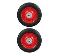 FESTFENDS 2 ruote di ricambio per carrello pieghevole - Ruote in gomma antiscivolo da 6'' - Accessorio per la riparazione di carrelli, carrelli della spesa e per bidoni della spazzatura