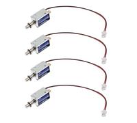 FESTFENDS 4 elettrovalvole push-pull - Micro magnete elettrico lineare per macchine da gioco salvadanaio arcade per bambini - Attuatore a ritorno a molla per meccanismi di distribuzione in miniatura