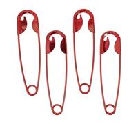 FESTFENDS 4 forcine di sicurezza in metallo per capelli da donna e ragazza - Spille giganti a forma di spillo - Fermagli per chignon e acconciature - Copricapo rosso per tutti i giorni e per le feste