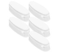 FESTFENDS 5 Pezzi Custodia Portatile Bianca in Plastica per Manicure Vassoio per Immersione delle Unghie, Design Raffinato e Pulizia del Workspace, per Nail Technician in Manicures On The