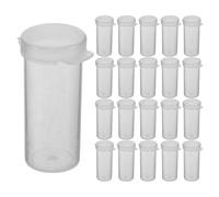 FESTFENDS 50 contenitori trasparenti per pellicole con coperchio - 2 contenitori in plastica trasparenti vuoti da 0,8" - Porta-bobine per fotocamera per lavori creativi, fai da te, organizzazione