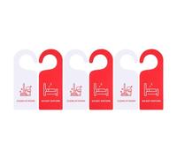FESTFENDS 6 Cartelli Bifacciali per Porta Hotel Non Disturbare/pulisci Stanza", in Pvc Trasparente Gancio per Maniglia, per Privacy e Comunicazione in Alberghi e Uffici