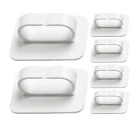 FESTFENDS 6 Ganci Adesivi da Parete senza Punzone, Ganci Multiuso per Bagno e Cucina, Portachiavi da Parete Bianchi Design ad Anello Apribile, Supporto Stabile per Asciugamani e Occhiali,