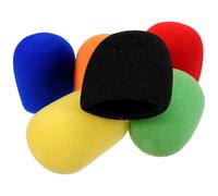 FESTFENDS 6 Pezzi Copertura Microfono Antivento in Spugna per Microfono Portatile Chiusura Aderente senza Perdite, Colore Assortito, per Interviste e Ktv
