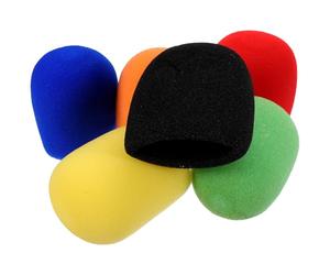 FESTFENDS 6 Pezzi Copertura Microfono Antivento in Spugna per Microfono Portatile Chiusura Aderente senza Perdite, Colore Assortito, per Interviste e Ktv