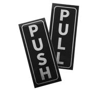 FESTFENDS Adesivi per Porte in Vetro Push Pull 2 Pezzi, Adesivo Nero in Pvc Resistente, Etichette Chiare per Ufficio e Casa, Segnaletica Facile da Applicare