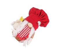 FESTFENDS Bambola Decorativa Natalizia Cappello da Chef Rosso, Pupazzo Rudolph Realizzato Artigianalmente, per Decorazioni Natalizie per Casa e Vetrine