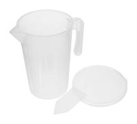 FESTFENDS Caraffa Graduata in Plastica Bianca 2000 Ml Coperchio Scorrevole, Leggera e Facile da Leggere, per Uso All'aperto e Viaggi Riutilizzabile