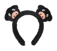 FESTFENDS Cerchietto con orecchie da maiale: cerchietto per capelli a forma di animale da fattoria, accessorio per costumi, in peluche per trucco, ideale per feste di Halloween e cosplay.