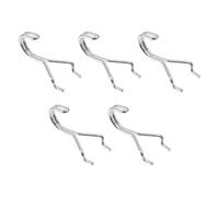 FESTFENDS Ganci in Acciaio Inossidabile per Pannello Forato 5 Pezzi, Ganci Semplici e Resistenti Capacità di Carico per Scaffale da Cucina o Garage