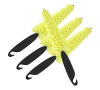 FESTFENDS Kit 4pezzi Set Leggero in Pp e Spugna Eva Spazzole per Ruote Auto Manico Ergonomico per Pulizia e Pneumatici Adatto per Superfici Domestiche e Auto