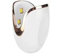 FESTFENDS Lampada per Smalto Manicure USB 6w Mini Bianca Bordo Dorato, Luce LED Delicata per Unghie, Portatile e Compatta per Uso Casa e Professionale