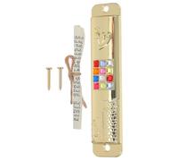 FESTFENDS Mezuzah Decorativa in Lega di Zinco Oro con Pergamena Kosher Inclusa, Ornamento per Porta Ebraica per Arredamento Casa e Protezione Spirituale
