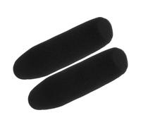 FESTFENDS Microphone Windscreen Sponge, Microphone Cover in Spugna, 2 Pezzi, Nero, Antivento per Microfoni a Condensatore e per Telecamera, per Interviste e Registrazioni All’Aperto