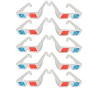 FESTFENDS Occhiali 3d in Carta 10 Pezzi per Film 3d Lenti Rosse e Blu, Comodi e Semplici da Usare, per Cinema e Giochi