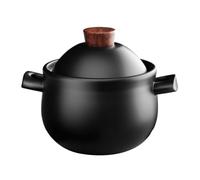 FESTFENDS Pentola in Ceramica da 1,8l per Stufati Domestici con Coperchio, Casseruola Resistente al Calore per Fornelli a Gas, Utensile da Cucina Adatto per Zuppe e Risotti