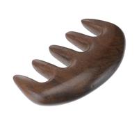 FESTFENDS Pettine Massaggiante a Cinque Denti Spesso in Legno di Sandalo per Massaggio del Capelluto della Circolazione Sanguigna, per Rilassamento dei Chioma