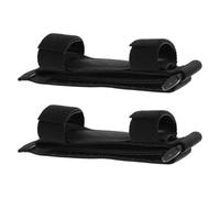 FESTFENDS Polsino Elastico per Posate in Nailon Nero 2 Pezzi, Antiscivolo e Facile da Usare, Supporto Portatile per Utensili da Cucina per Anziani e Persone Presa Debole
