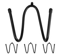FESTFENDS Porta Mattarello da Cucina 4 Pezzi Supporto a Muro in Ferro e Pvc, Installazione senza Foratura, Organizer per Appendere Mattarelli, la Cucina