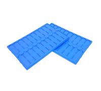 FESTFENDS Porta Vetrini Design Multislot 2 in Plastico Blu per Microscopio da 20 Scomparti per Asciugatura Rapida e Conservazione Microbiologia