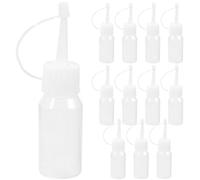 FESTFENDS Set 12 Bottiglie di Plastica Comprimibili 30ml Bocca Appuntita in Pe, Flaconi Erogatori per Tintura e Olio per Chioma, Bottiglie Vuote per Cucitura Estetica e Applicazione