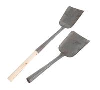 FESTFENDS Set 2 Pezzi Pala di Ferro Manico per Pulizia e Carbone, Pala Multifunzionale, per Stufa e Stufa